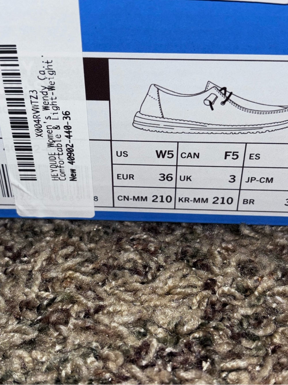 Hey Dude Wendy Canvas Turquoise Size 5 Slip On Shoes New Women’s - Picture 2 of 8